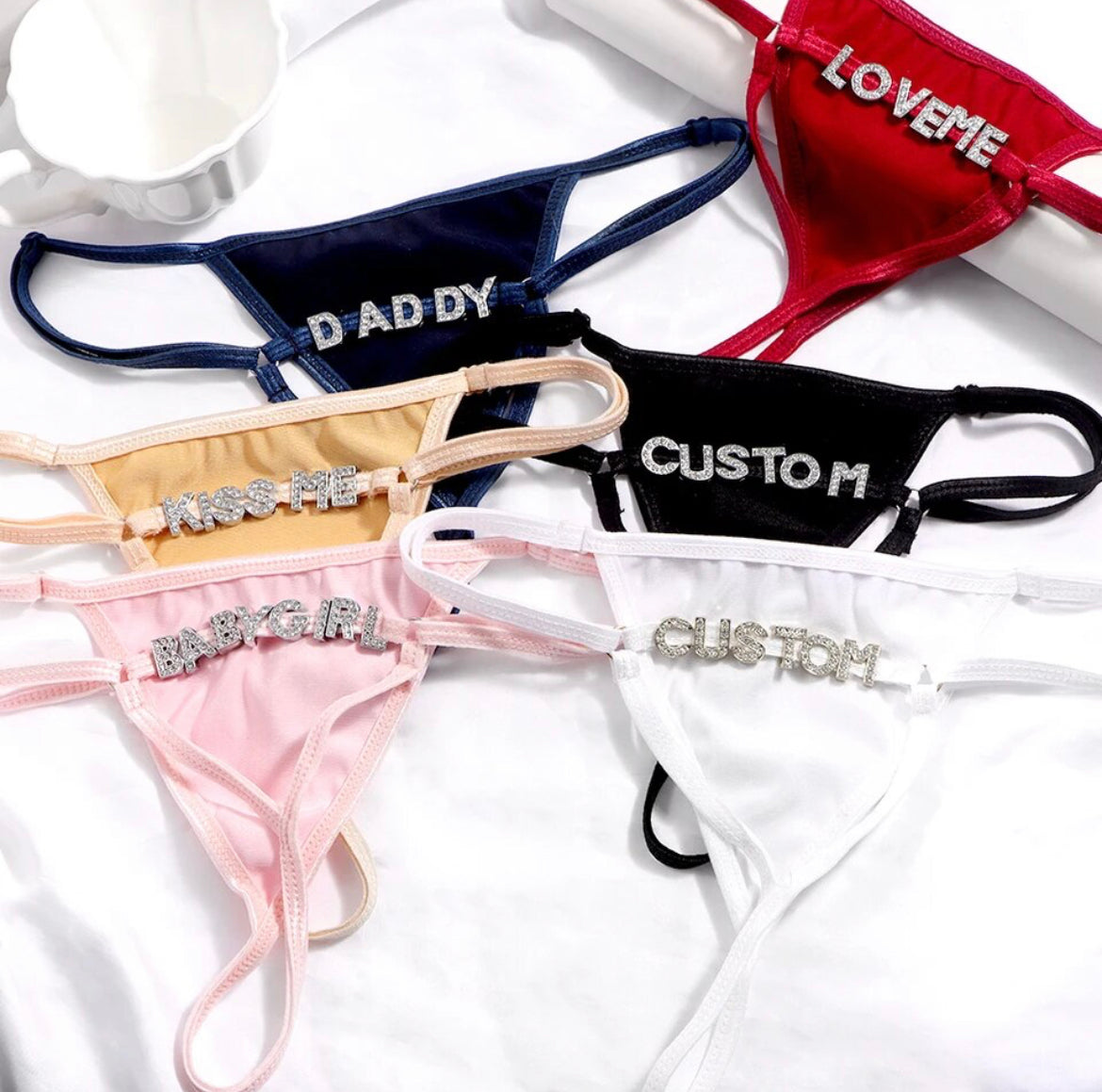 Triangle Bling Thongs